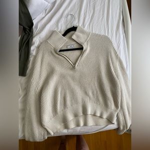 TNA half zip knit sweater